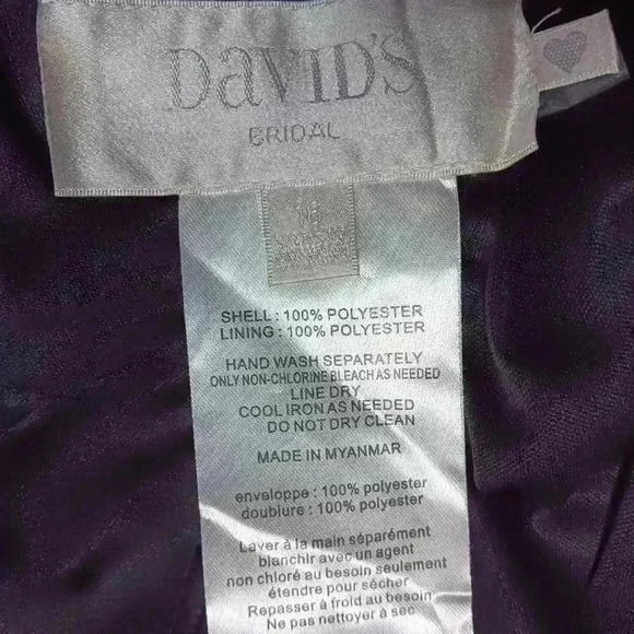 David's Bridal Short High  Neck Mesh Sleeveless Dress. Ladies size 16 - Picture 6 of 7